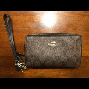 Brand new Brown Coach wristlet/wallet